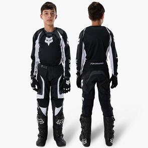 FOX RACING MOTO 2027 YOUTH 180 FRAME JERSEY AND PANTS BLACK