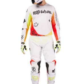 FOX RACING MOTO HELLO FUTURE 180 JERSEY AND PANTS WHITE