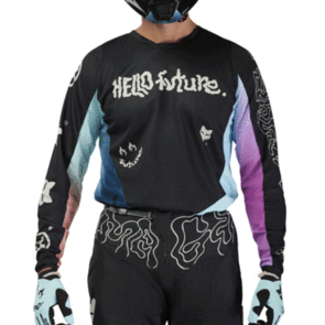 FOX RACING MOTO MX 180 HELLO FUTURE JERSEY-BLACK