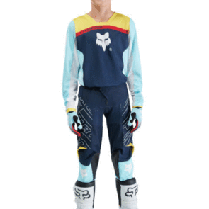 FOX RACING MOTO MX YTH 180 ELEVATED JERSEY AND PANTS LIGHT BLUE