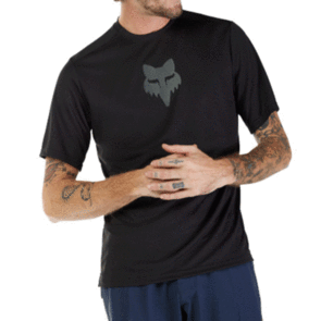 FOX RACING MTB RANGER SS JERSEY FOX HEAD-BLACK