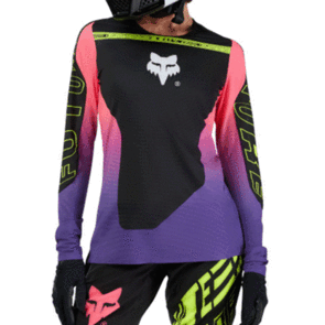 FOX RACING MTB WOMENS FLEXAIR LS JERSEY ELEVATED-BLACK