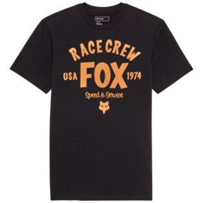 FOX RACING SLOGAN SS PREM TEE BLACK ORANGE