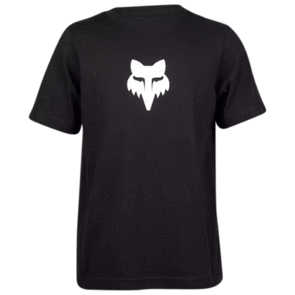 FOX RACING YOUTH FOX HEAD SS TEE BLACK WHITE