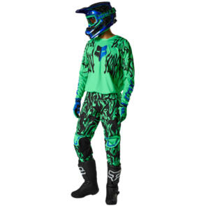 FOX RACING 2022 180 PERIL JERSEY AND PANTS FLO GREEN