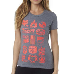 FOX RACING WOMENS MOUNTAIN DIVISION TECH TEE [HEATHER PEWTER]