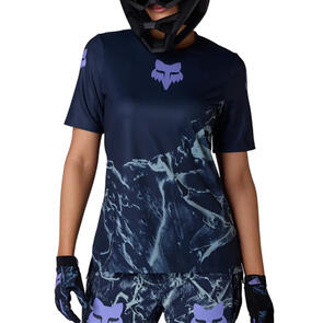 FOX RACING 2026 MTB WOMENS RANGER SS JERSEY IMAGE PRINT ARCTIC BLUE