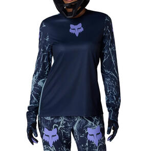 FOX RACING 2026 MTB WOMENS RANGER LS JERSEY IMAGE PRINT ARCTIC BLUE