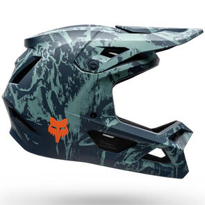 FOX RACING 2026 MTB YOUTH RAMPAGE IMAGE PRINT CE FULL FACE HELMET ARCTIC BLUE