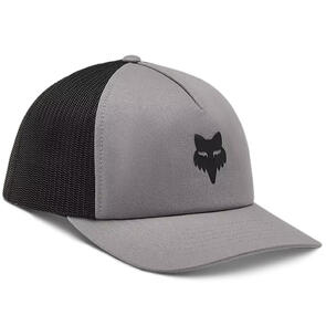 FOX RACING FOX HEAD TRUCKER HAT STEEL GREY