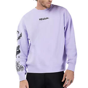 FOX RACING HELLO FUTURE OVERSIZED FLEECE CREW LILAC