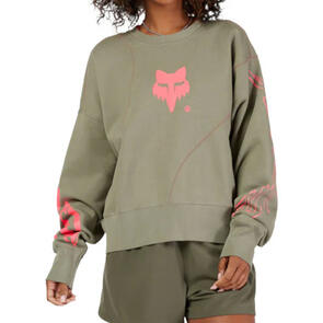 FOX RACING WOMENS ELEVATED OVERSIZED CREW ADOBE