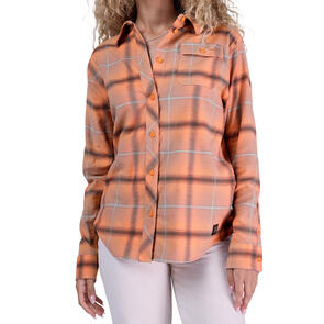FOX RACING WOMENS SURVIVALIST STRETCH FLANNEL CORAL