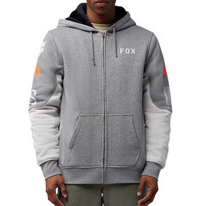 FOX RACING RS BLOCKED SASQUATCH FLEECE ZIP HOODY [LIGHT GREY]