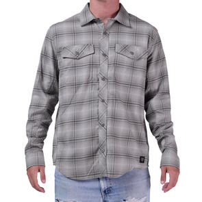 FOX RACING SURVIVALIST STRETCH FLANNEL LS LIGHT GREY