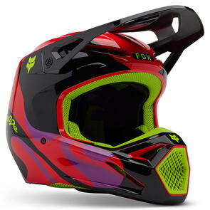 FOX RACING MOTO 2025 V1 EMOTION HELMET MIPS CE [FLO RED]