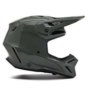FOX RACING MOTO 2025 V3 RS CARBON SOLID HELMET MIPS CE [DARK STONE]