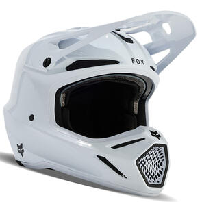 FOX RACING MOTO 2025 V3 RS CARBON SOLID HELMET MIPS CE [WHITE]