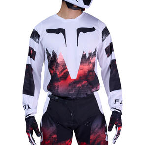 FOX RACING MOTO 2026 MX 180 KAIROS JERSEY AND PANTS WHITE/FLUORESCENT RED
