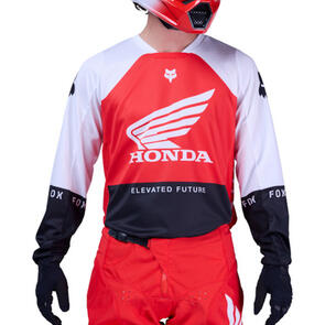 FOX RACING MOTO 2026 MX 180 HONDA JERSEY AND PANTS FLUORESCENT RED