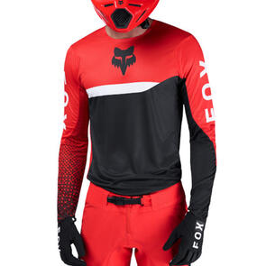 FOX RACING MOTO 2026 MX FLEXAIR FRACTURE JERSEY AND PANTS FLUORESCENT RED