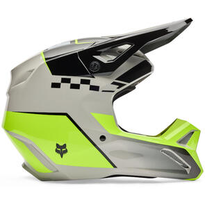FOX RACING MOTO 2026 MX YOUTH V1 COLLECT HELMET GREY/YELLOW