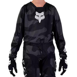 FOX RACING MOTO 2026 MX YOUTH 180 BNKR JERSEY AND PANTS BLACK CAMO