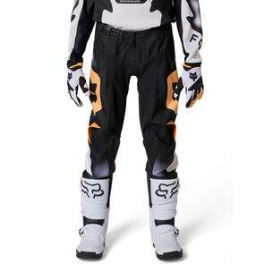 FOX RACING MOTO 2026 YOUTH 180 NOBLE PANT BLACK WHITE ORANGE