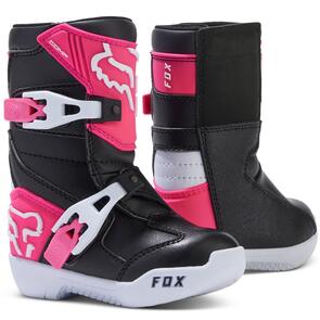 FOX RACING MOTO 2027 KIDS COMP BOOT BLACK/PINK
