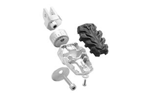 SW MOTECH FOOTREST SW MOTECH EVO . PIVOTABLE, TEETHED ELEMENTS OFFER 36 POSSIBLE SETTINGS