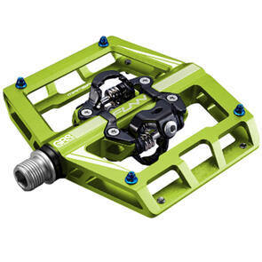 FUNN MAMBA PEDALS DOUBLE SIDED CLIPS ANODIZED WASABI