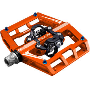 FUNN MAMBA PEDALS DOUBLE SIDED CLIPS ANODIZED ORANGE
