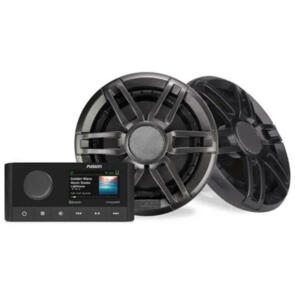 FUSION MARINE STEREO AND SPEAKER KIT WITH XS SPORTS SPEAKERS MS-RA210