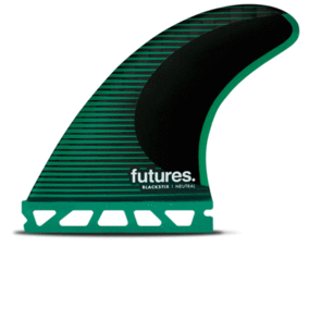 FUTURE FINS F6 BLACKSTIX THRUSTER SET - GREEN - M