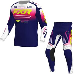 FXR CLUTCH MX JERSEY AND PANTS NAVY/RAZZ/WHITE