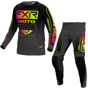 FXR KIDS CLUTCH MX JERSEY AND PANTS 24 - BLACK SHERBERT