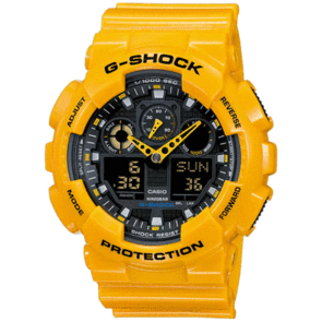 G-SHOCK GA-100A-9AHDR DIGITAL/ANALOGUE YELLOW MENS WATCH