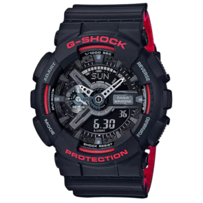 G-SHOCK GA-110HR-1ADR DIGITAL/ANALOGUE BLACK RED ACCENT MENS WATCH
