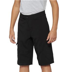 100% RIDECAMP YOUTH SHORTS BLACK 