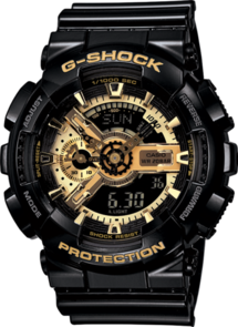 G-SHOCK GA110GB-1A ANALOGUE-DIGITAL WATCH GLOSS BLACK GLD
