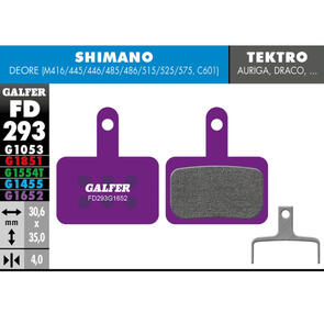 GALFER E-BIKE (PURPLE) BRAKE PAD SHIMANO DEORE FD293 G1652