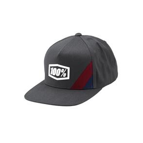 100% CORNERSTONE X FIT SNAPBACK HAT STEEL