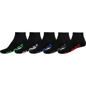 GLOBE STEALTH ANKLE SOCK 5 PACK BLACK