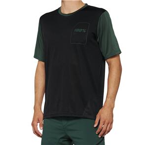 100% RIDECAMP JERSEY BLACK/FOREST GREEN 