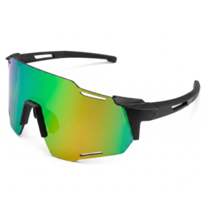 SCVCN SUNGLASSES CYCLING GLASSES MATT BLACK - GREEN MIRROR