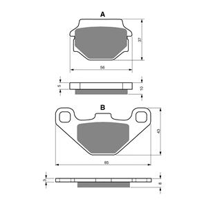 GOLDFREN BRAKE PADS GOLDFREN OFFROAD RACING GF005 - K5 (PR75 / PR329)