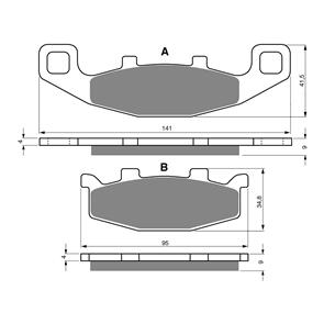 GOLDFREN BRAKE PADS GOLDFREN SINTERED SPORTS GF013 - S3 ( PH43 )