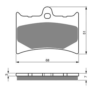 GOLDFREN BRAKE PADS GOLDFREN OFFROAD RACING GF019 - K5 ( PR119 )