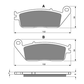 GOLDFREN BRAKE PADS GOLDFREN SINTERED SPORTS GF022 - S3 ( PH47 )