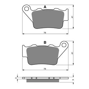 GOLDFREN BRAKE PADS GOLDFREN OFFROAD RACING GF023 - K5 ( PR166 )